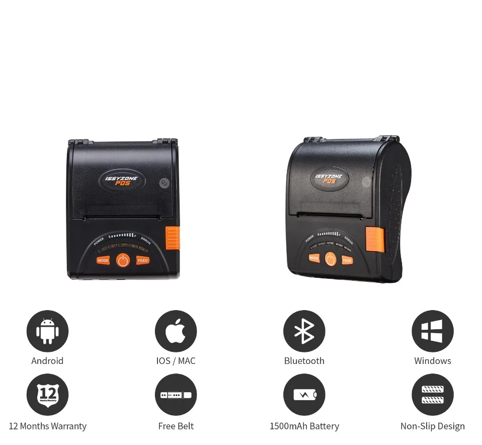 Issyzone Bluetooth Printer Barcode 