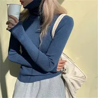 Women heaps collar Turtleneck Sweaters Autumn Winter Slim Pullover Women Basic Tops Casual Soft Knit Sweater Soft Warm Jumper - Image 6