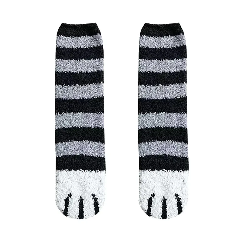 Модные зимние плотные теплые женские носки с милыми кошачьими лапами; милые домашние носки для сна; 6 цветов; harajuku kawaii - Цвет: 5