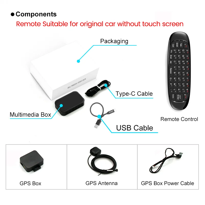 NaviFly For Apple CarPlay Box 4GB+32GB Universal Car Android Multimedia Box Wireless Mirror Link Plug and Play Auto TV Box