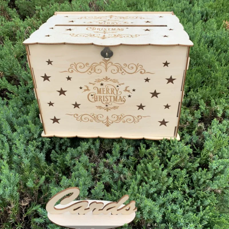 Пустотелый дизайн DIY нежная деревенская деревянная Подарочная карточка коробка Свадебная подарочная карточка коробка с карточкой знак Свадебные юбилейные праздничные украшения