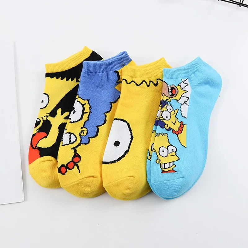 Горячая Распродажа, удобные дышащие женские короткие носки с аниме, Новые короткие носки для отдыха, короткие носки с мультяшным принтом