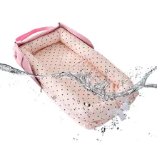 Разборное детское гнездо-кровать, переносная складная детская кроватка, для новорожденных, для путешествий, спальное место, детское гнездо для новорожденных детей, бампер 85x45 см