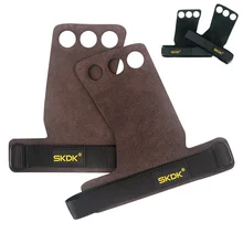 Leather Gymnastic Hand Grips Crossfit Anti-Skid Bodybuilding Weight Lifting Pull Up Bar Kettlebell Workout Palm Protector Gloves