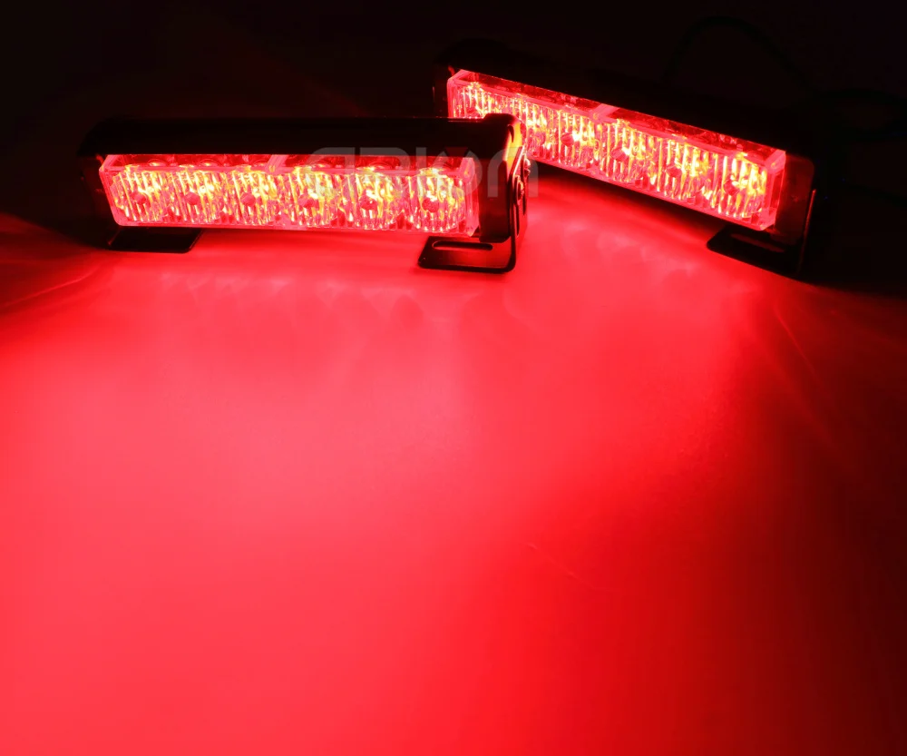 LED Traffic Signal Emergency Warning Flashing Light Police Car Strobe Lights Auto Front Grille Flash Lamp Bar