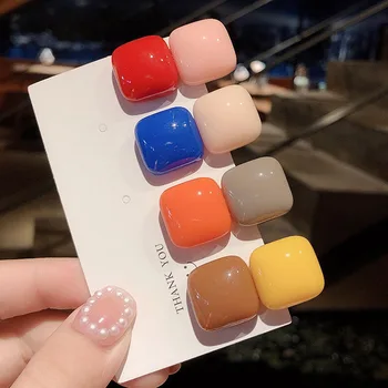 

1Pcs Acrylic Hairpin Sweet Temperament Barrette Side Clip Girl Duckbill Clip Hairpins Headwear Hair Accessories