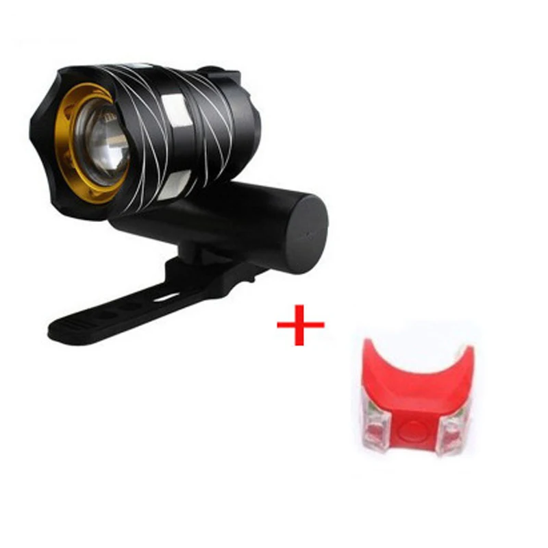 Flash Deal 350 Lumens Free Zoom WaterProof T6 LED Bicycle Light Bicycle Headlight Flashlight Headlights With USB Charging Bicycle Lights 4