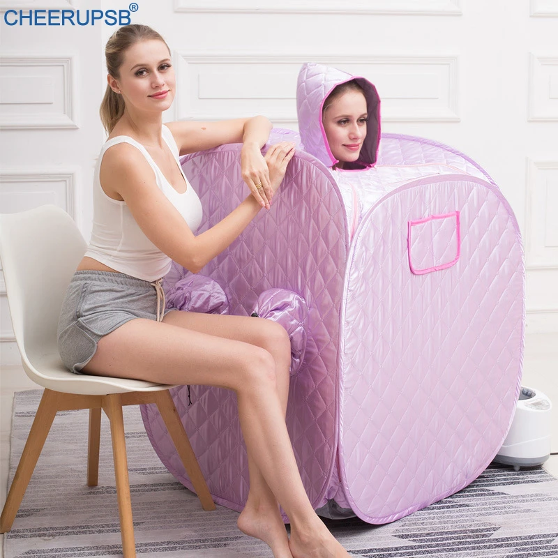 Portable Home Steam Sauna Box Slimming Beauty Body Steamer Heater Bath Shower Room Full Kit Set