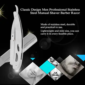 

Classic Razor Shaver Manual Vintage Razor Hair Shaver Men Shave Beard Stainless Steel Straight razor Shave Beard Cutter Tools