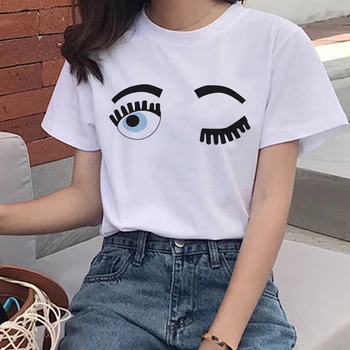 

Women Fashion Funny Print T-shirt Korean Style Casual Tshirt New Aesthetic Top Tees Female 90s Graphic Harajuku T Shirt