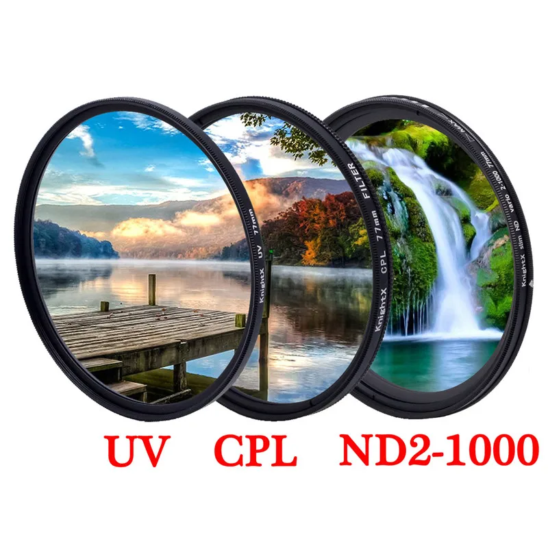 Фильтр объектива UV CPL ND Star с регулируемой яркостью для камеры canon sony nikon dslr photo 18 135