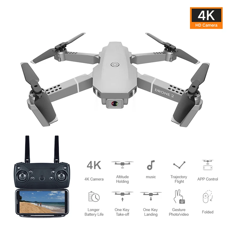 LSRC 4K RC Drone E68 Pro GPS Drone With 4K Wifi FPV HD Wide Angle Camera Foldable Mini Dron RC Drone afbeelding