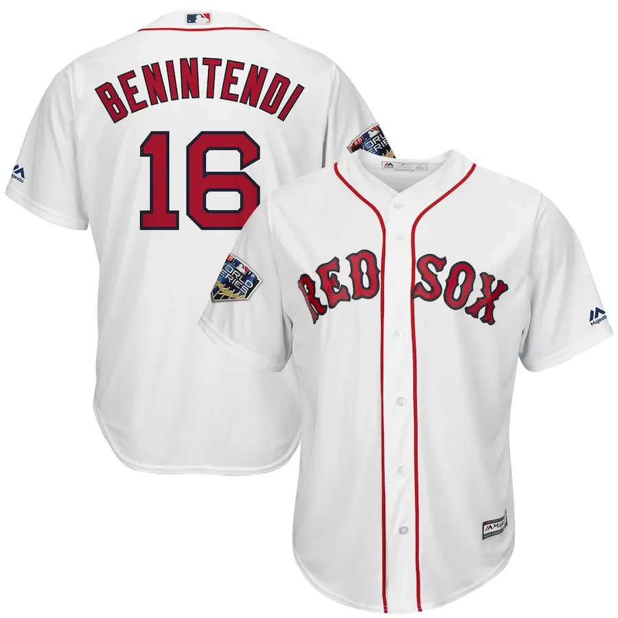 For men Мужчины Xander Bogaerts Boston David Ortiz Mookie Betts Andrew Benintendi Chris Sale David Price Джерси Bradley Jr World 01 - Цвет: For men