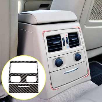 

For BMW 3 Series E90 2005-2012 Car Interior Real Carbon Fiber Rear Air Conditioning Vent Frame Stickers Cover Trim Accessories