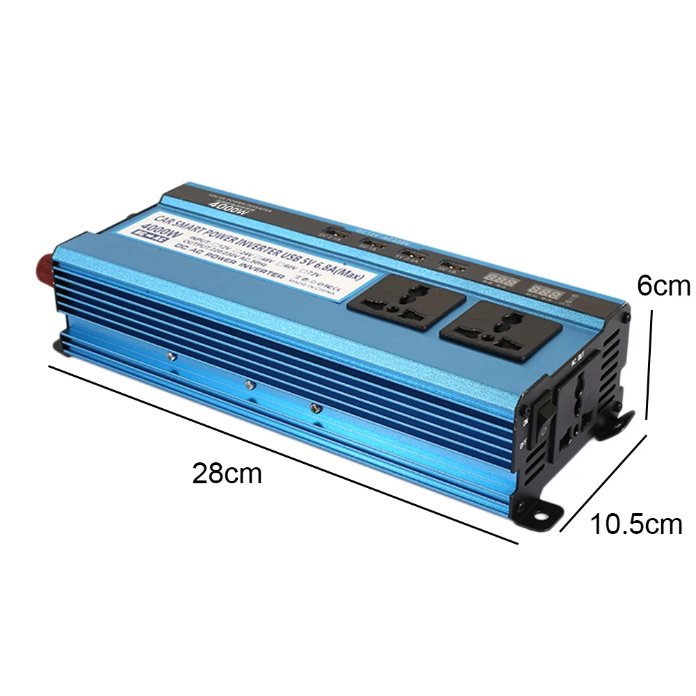 DC12V к AC220V Автомобильный Инвертор Трансформатор внешний преобразователь высокоэффективный автомобильный 1600 Вт пик солнечной энергии инвертор