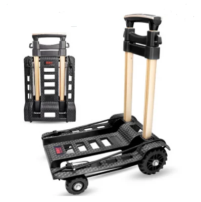 

Silent Wheel Folding Trolley Aluminum Trolley Travel Shopping Buy Goods Vegetable Collapsable Folding Cart Storage Wheels