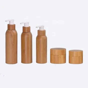 

Biodegradable shampoo bottle bamboo Screw Cap/Spray/Pump Lotion Hotel Bamboo atomization Bottles 4 oz bamboo cosmetic CONTAINERS
