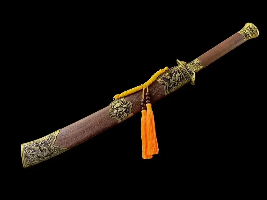 WUSHU Broadsword Blade Chinese Sword Manganese steel Blade DAO Lucky beast case