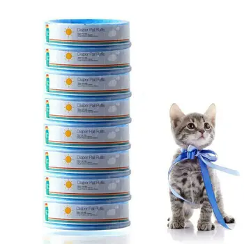 

8 pieces basura de repuesto para pañales Cubo de pañales compatible con sliver loose II, Cubo de pañales, bolsas de basura