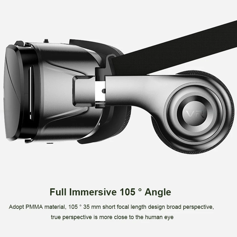 G300 VR Virtual Reality Glasses 3D Headset Stereo Helmet Box With Eyesight Adjustment for IPhone Android Smartphones 4.7-6.0 Inc