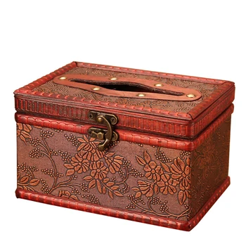 

European Vintage Tissue Boxes Creative Wood Multifunction Storage Box Craft Restaurant Kitchen Storage Home Storage Organization