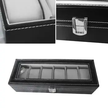 

Professional 6 Grid Slots Jewelry Watches Display Storage Square Box Case Aluminium Container 2017 New Arrivals