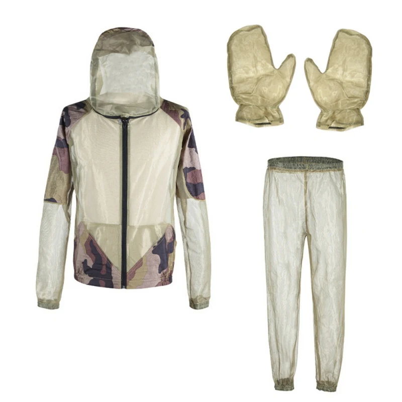 Наружная одежда для рыбалки, противомоскитная одежда с шапкой, одежда для пчеловодства, противолетающая охотничья куртка от комаров