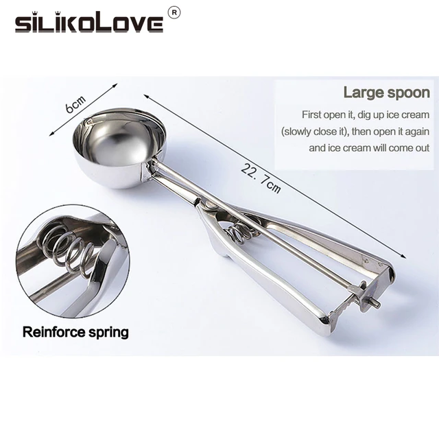Professional Cookie Scooper Stainless Steel Ice Cream Scoop - China Cookie  Spoon and Ice Cream Scoops price