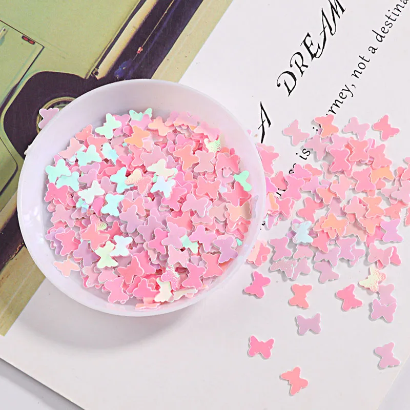 1000Pcs 5*6mm Butterfly Shape Loose Sequins Paillettes for Nails Beauty DIY Glitter Lady manicure wedding decoration confetti | Дом и сад