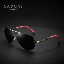 Мужские солнцезащитные очки из сплава CAPONI, поляризованные мужские зеркальные очки с покрытием, мужские очки для вождения, солнцезащитные очки, аксессуары для мужчин CP8725