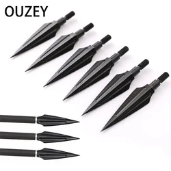 3/6pcs Carbon Steel Arrowheads Archery Broadheads Hunting Arrow Heads for Recurve Bow or Compound Bow