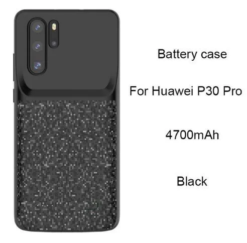 NENG 4700mAh зарядное устройство для huawei P20Lite/Nova3e чехол power Bank Тонкий внешний резервный аккумулятор чехол для huawei Honor8 9 10 - Цвет: For P30 pro-Black