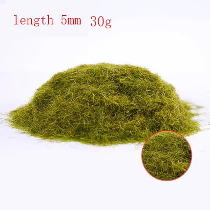 30g Scene Model Materia Yellow Green Turf Flock Lawn Nylon Grass Powder STATIC GRASS 3MM/5MM/8MM Modeling Hobby Craft Accessory 15