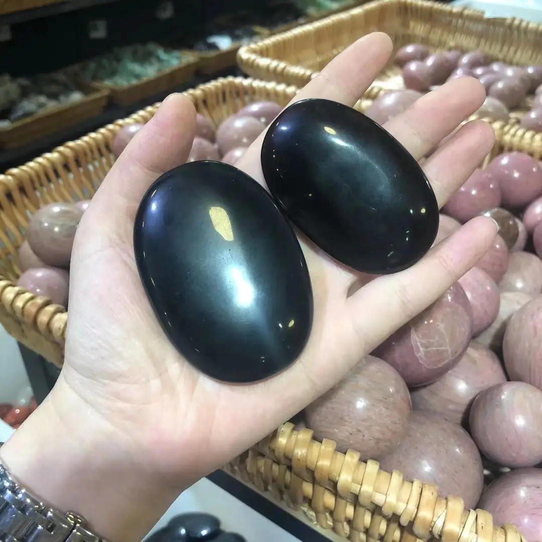 

AAA + 100% Natural obsidian palm play palm palmstone palm stones plaything healing crystals and home decoration 1pcs