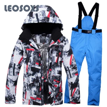 

LEOSOXS Ski Suit Men Winter New Outdoor Windproof Waterproof Thermal Male Snow Pants Sets Skiing And Snowboarding Ski Jacket Men