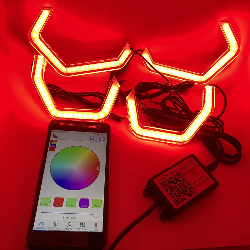 Wifi RGB многоцветная концепция M4 Знаковый Стиль Кристалл светодиодный Ангел глаз наборы для BMW 2 серии M235i 220i 228i 218i M240i 230i 225i