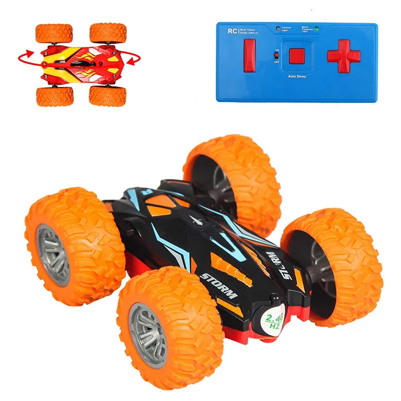 Rc автомобиль Высокая скорость 3D флип пульт дистанционного управления автомобиль дрейф Buggy Crawler на батарейках трюк машина радиоуправления светодиодные машины