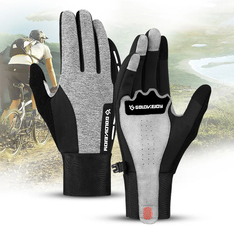 

Men Winter Warm Gloves Waterproof Windproof Gloves Touchscreen For Cycling Full Finger Thicken Unisex Cycling Protection Gloves