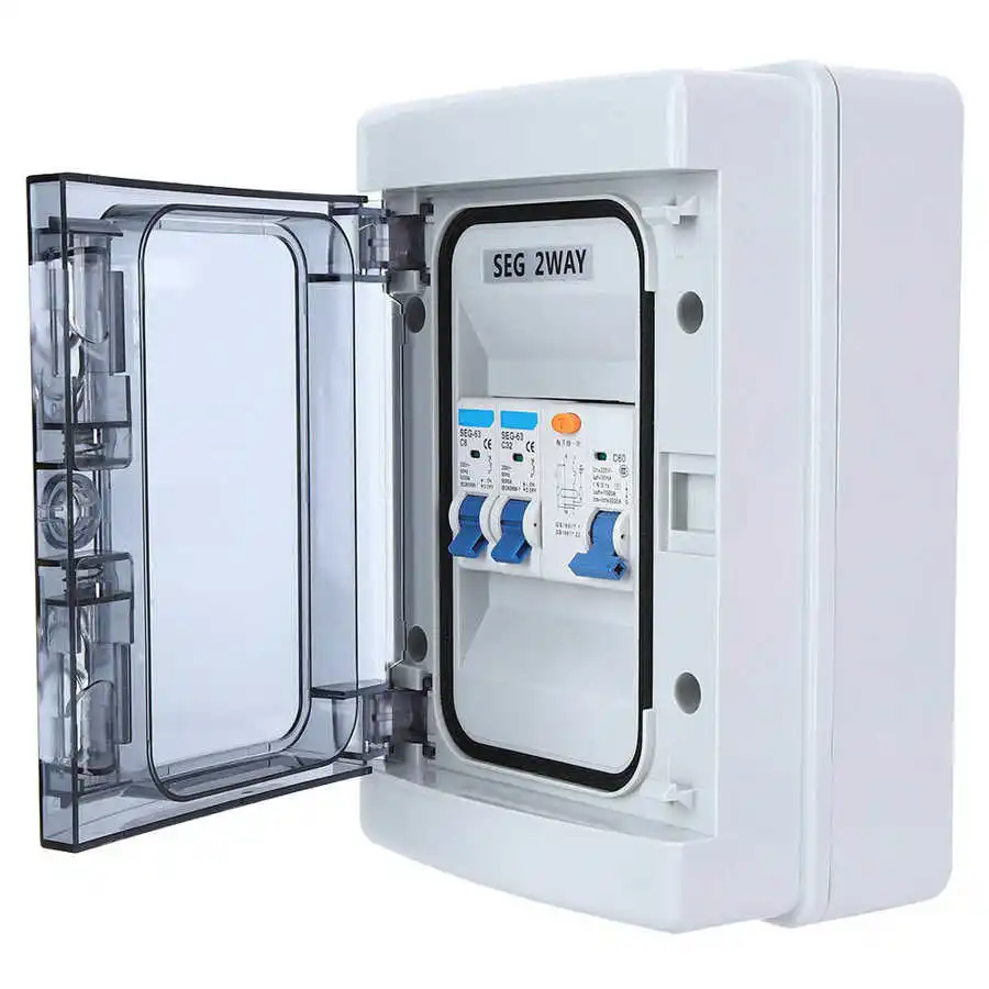 Miniature Circuit Breaker Miniature Circuit Breaker with Leak Switch Protection 40A 30mA RCD 6A + 32A 2MCB