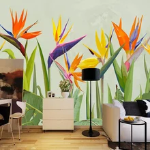 Пользовательские 3D фото обои Европейский стиль ручная роспись пальмовый лист пасторальное искусство Фреска гостиная диван спальня домашний декор обои