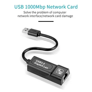 

USB Ethernet Network Adapter USB 3.0 To RJ45 Adapter Compact Portable 1000Mbps Gigabit Network Card For XP MAC OSX
