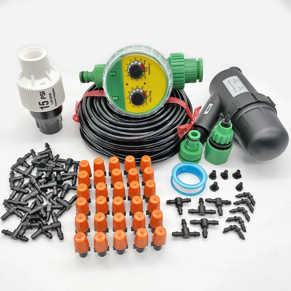 

20 м микро система орошения, набор для полива травы, регулируемая система полива сада