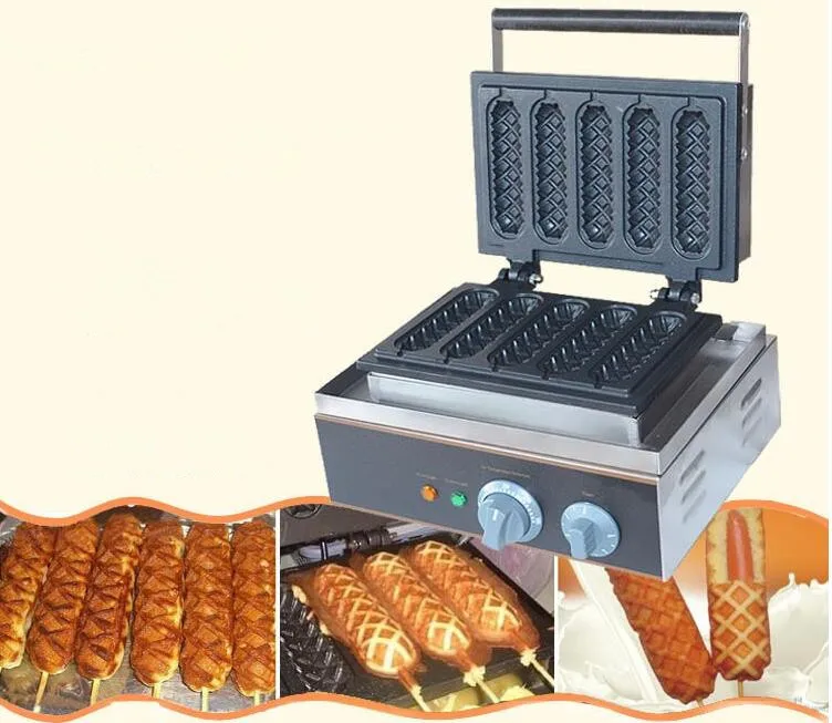 Коммерческий антипригарный Электрический французский хот-дог на палочке вафельница Железная машина кукуруза