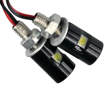 

2pcs White LED License Plate Screw Bolt Light Bulb 12V For Motorcycle ATV UTV