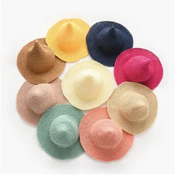 

Children Hat Summer Men and Women Children BABY'S Knit Hat Children Straw Hat College Style Summer Hat Dayan Mao Baby Beach Hat