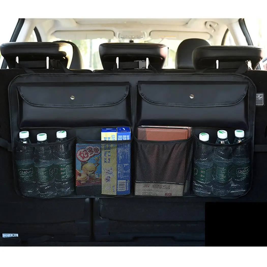 Многофункциональное автомобильное заднее сиденье карман Автомобильный багажник сумка для хранения Органайзер черный, красный, кофе, коричневый