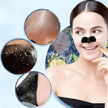 

10pcs Bamboo Charcoal Blackhead Remover Deep Nose Pore Cleasing Strip Nose Sticker Pig Nose Mask Charcoal Pore Strip Deep Clean