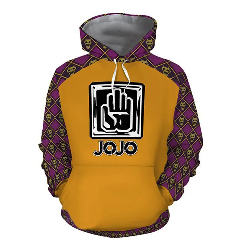 Аниме Новый JOJO Необычные Приключения пуловер свитшот худи Косплей Harajuku
