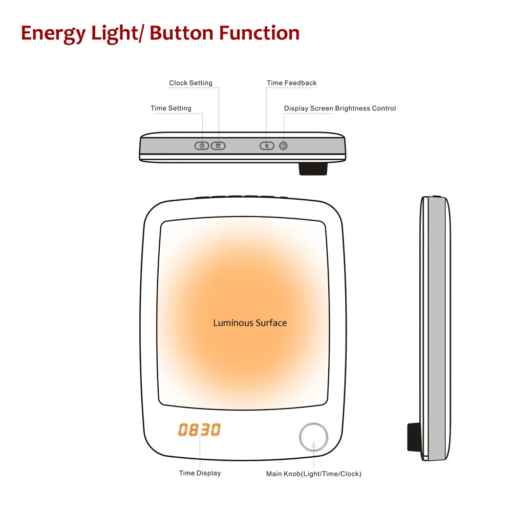 

New Style MY09 UV Lamp Natural Wake-up Light Simulation Sunrise Wake-up Light LED Desk Lamp Factory