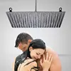 Dfrkjhre 10/12/16/20 inch Rainfall Squre Shower Head Ultrathin Style Bathroom Shower head Chrome/black/Nickle Golden 40cm * 40cm ► Photo 2/6